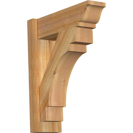 Merced Rough Sawn Traditional Outlooker, Western Red Cedar, 6W X 18D X 22H